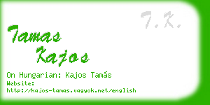 tamas kajos business card