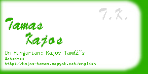 tamas kajos business card